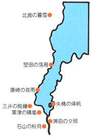 近江八景の地図