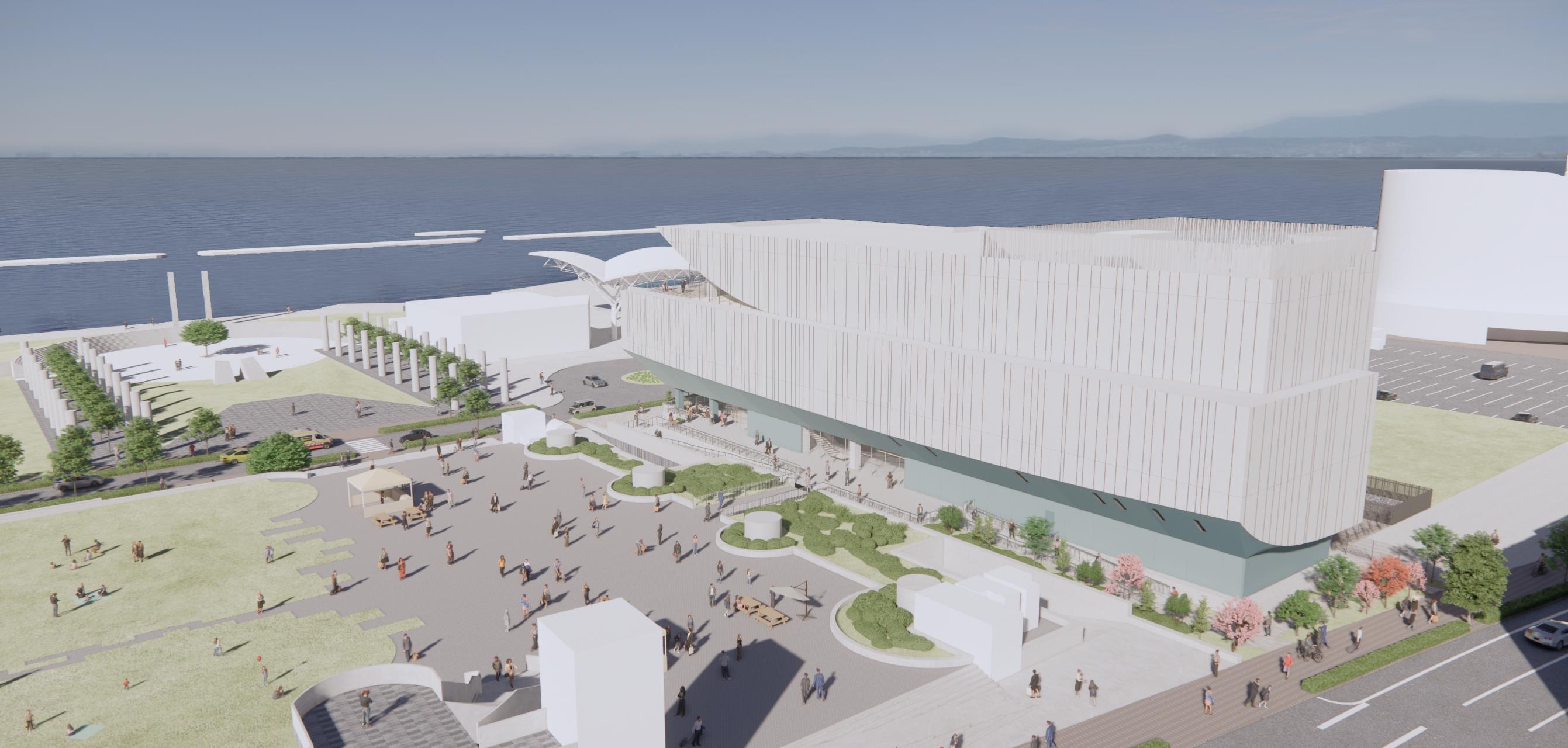 新しい琵琶湖文化館の外観イメージ