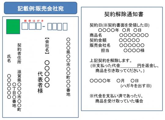 記載例:販売会社宛