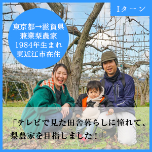 兼業梨農家 東近江市在住