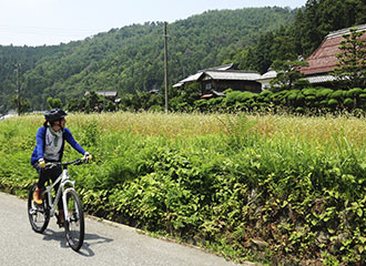 写真:サイクリングの様子