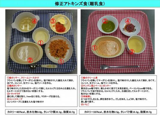 修正アトキンズ食(離乳食)