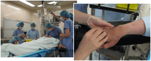 手術室入室後