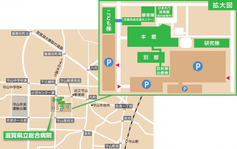 滋賀県立総合病院地図