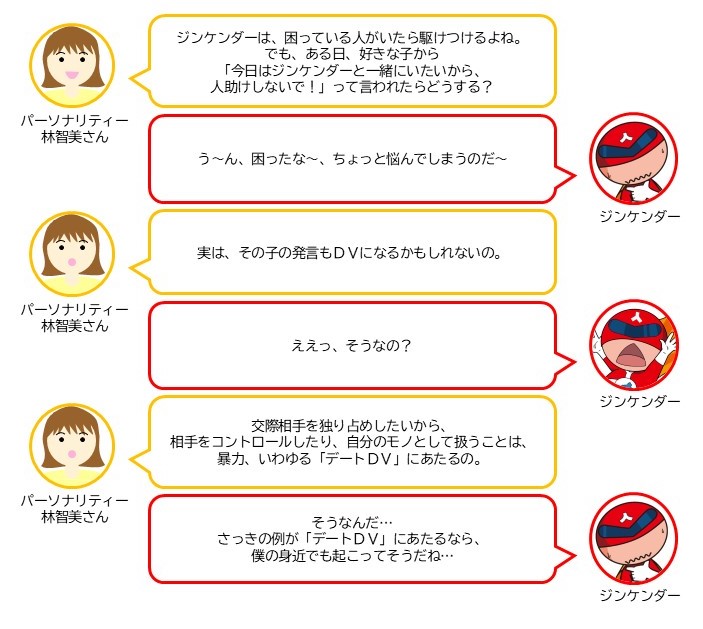 デートDVについて学んでいる様子