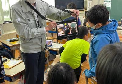 浸水AR（拡張現実）体験の写真