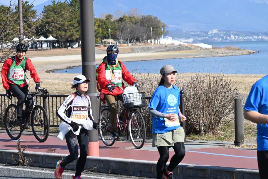 自転車AED隊ボランティアの様子1