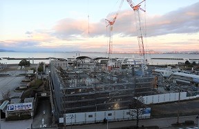 令和7年12月4日（木曜日）の新しい琵琶湖文化館建設地の様子。