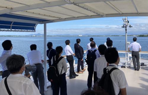 琵琶湖（南湖）湖上視察