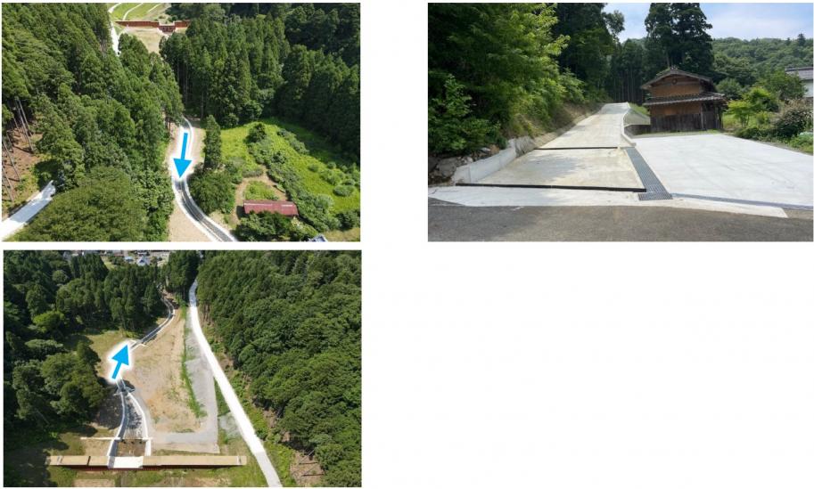 渓流保全工、管理用通路の写真