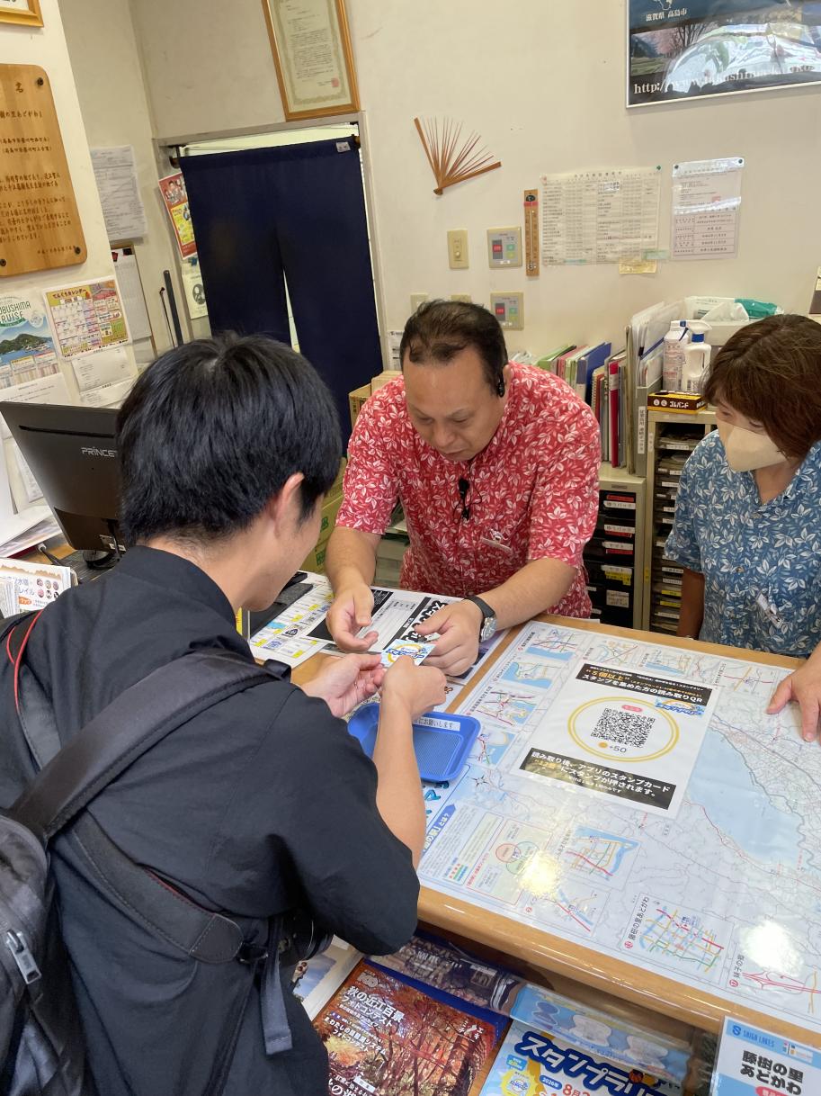 ステッカーゲットの様子