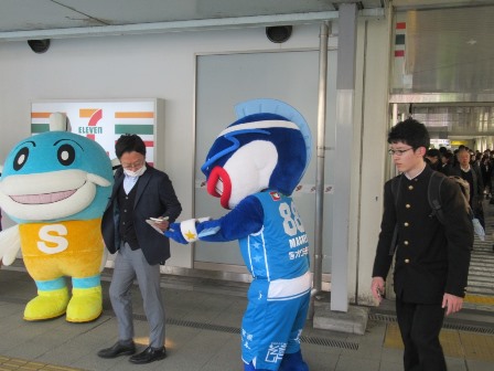 ゆる3(さん)防犯キャンペーン オープニングセレモニー(JR石山駅)の様子5