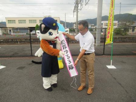 ゆる3(さん)防犯キャンペーン啓発 湖北地域(木之本)の様子2
