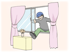 住居侵入イメージイラスト