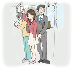 チカンイメージイラスト