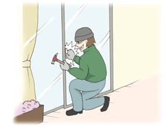 侵入犯罪イメージイラスト