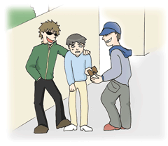 恐喝イメージイラスト