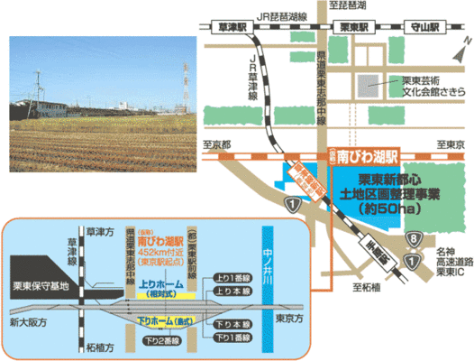 新駅の設置位置図