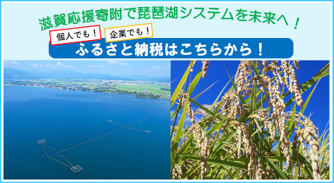 滋賀応援寄附で琵琶湖システムを未来へ！個人でも！企業でも！ふるさと納税はこちらから！