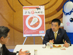 カゴメ株式会社大阪支店様から滋賀県プロジェクトの「近江赤ハヤシ」の取組報告