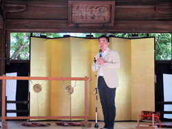 関蝉丸神社にてご挨拶