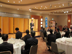 「近江米意見交換会」の懇親会に出席。