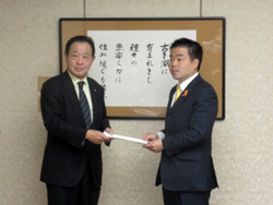 滋賀県体育協会からスポーツ振興に関する要望をお受けする