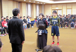 平成27年度全国高等学校選抜大会等に出場される選手の皆さんへの激励