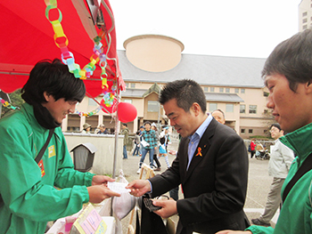 県立大学の湖風祭を視察